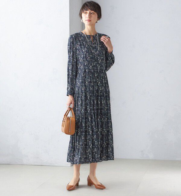 SHIPS for women「ボタニカル・ドット プリント ワンピース」|ワンピース|