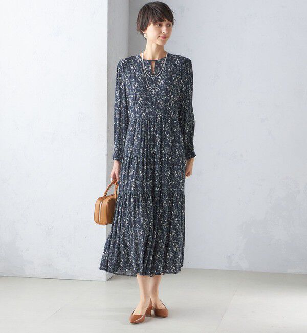 SHIPS for women「ボタニカル・ドット プリント ワンピース」|ワンピース|