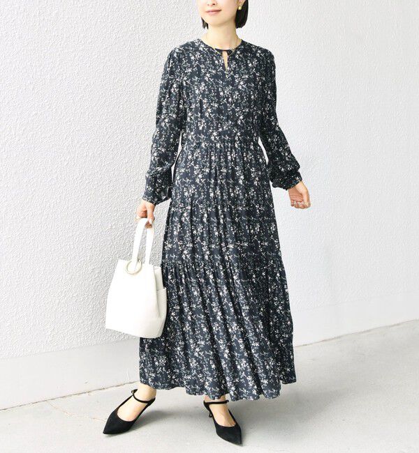 SHIPS for women「ボタニカル・ドット プリント ワンピース」|ワンピース|