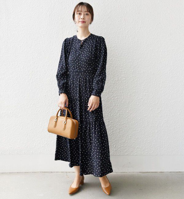 SHIPS for women「ボタニカル・ドット プリント ワンピース」|ワンピース|