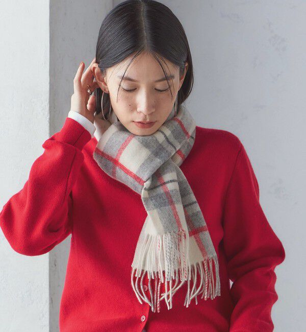 SHIPS for women「チェック カシミヤ リバーシブル マフラー」|マフラー|