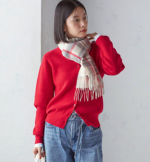 SHIPS for women「チェック カシミヤ リバーシブル マフラー」|マフラー|