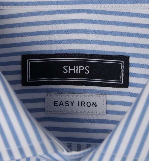SHIPS「SHIPS:〈FUNCTION〉イージーアイロン  ロンドンストライプ ワイドカラー シャツ」|シャツ・ブラウス|