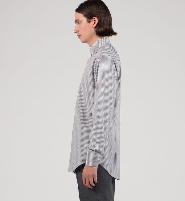 TOMORROWLAND MENS「コットンブロード タッターソールチェック ワイドカラードレスシャツ」|シャツ・ブラウス|