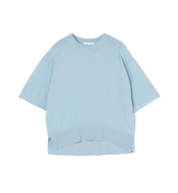 GALERIE VIE「クレープコットン ハーフスリーブプルオーバー」|ニット・セーター|61 ライトブルー