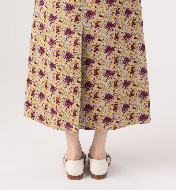 MACPHEE「ボタニカルジャカード セミフレアマキシスカート」|フレア|