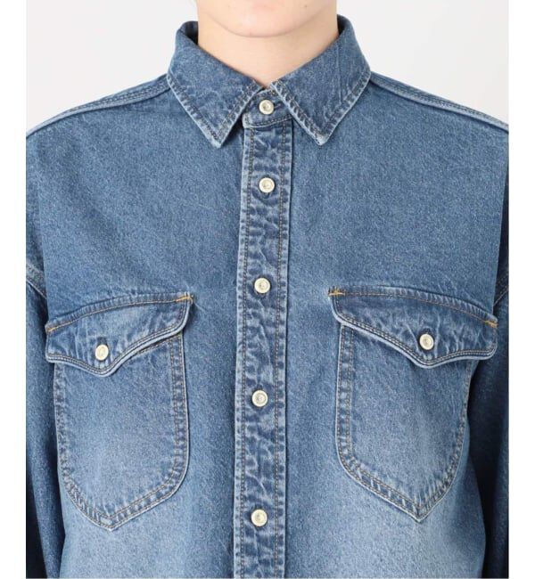 SLOBE IENA「《WEB限定/追加》LE DENIM BDUデニムシャツ」|シャツ・ブラウス|