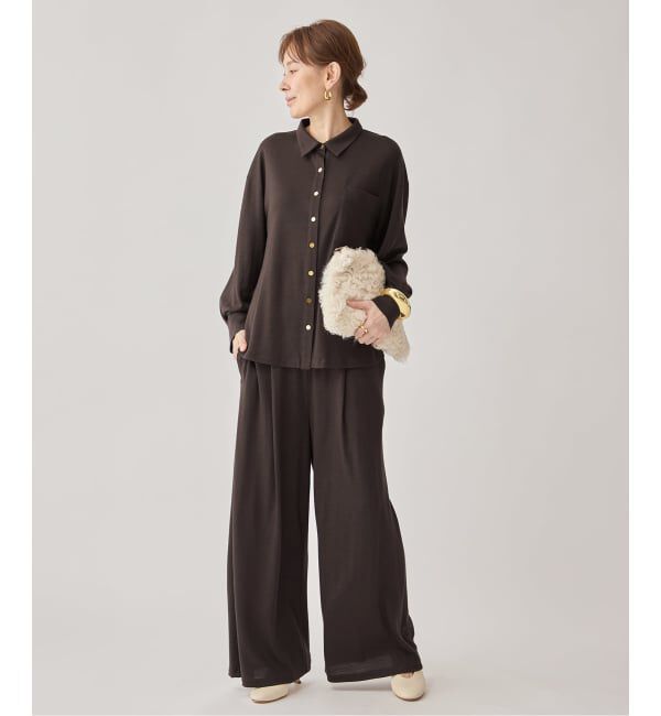 VERMEIL par iena「wool 100 jersey tuck パンツ」|その他|