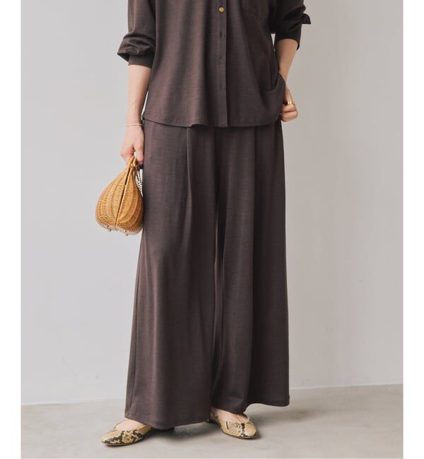 VERMEIL par iena「wool 100 jersey tuck パンツ」|その他|