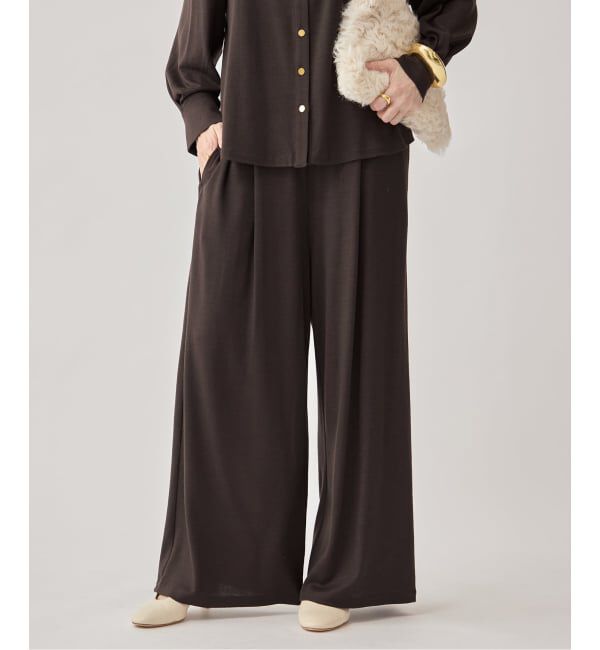 VERMEIL par iena「wool 100 jersey tuck パンツ」|その他|