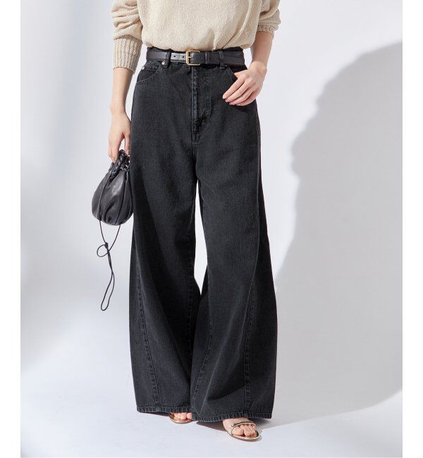 journal standard L'essage「《追加2》【金子綾さん着用】Side Seam デニム」|デニム|ブラック