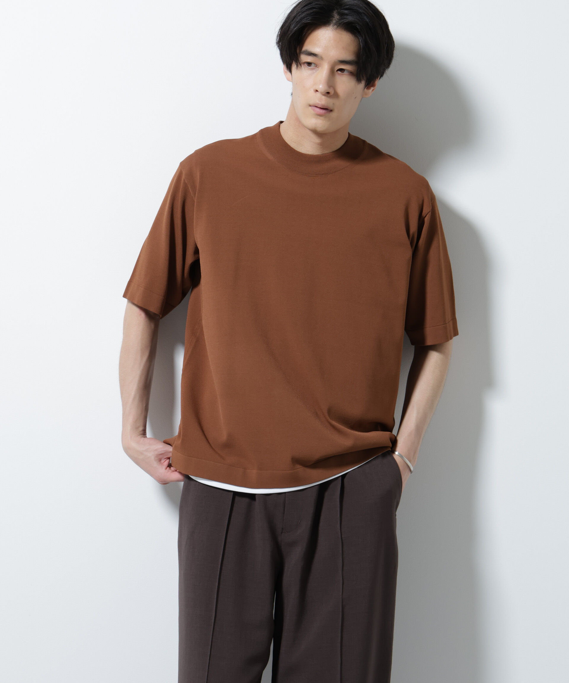 nano･universe「｢ELITE 7 FUNCTION｣モックネックニット」|ニット・セーター|