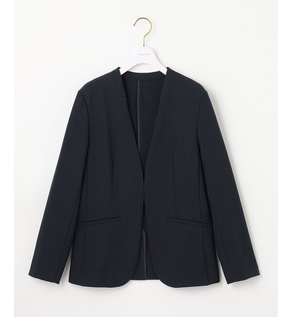 any SiS「【セットアップ可】リネンライクポリエステル ジャケット」|ノーカラージャケット|