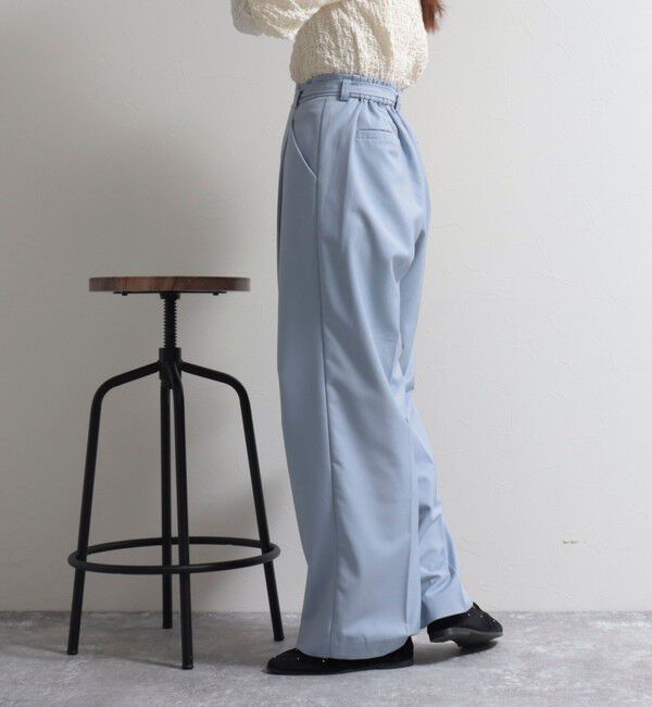 fredy emue「ベルト付きタックパンツ」|スラックス|