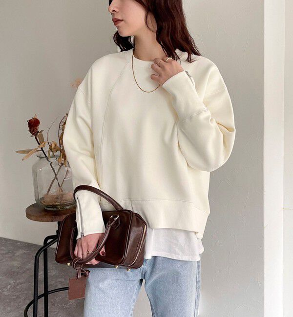 fredy emue「ダンボール袖口ZIPスウェットプルオーバー」|スウェット・ジャージ|