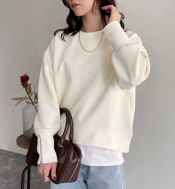 fredy emue「ダンボール袖口ZIPスウェットプルオーバー」|スウェット・ジャージ|