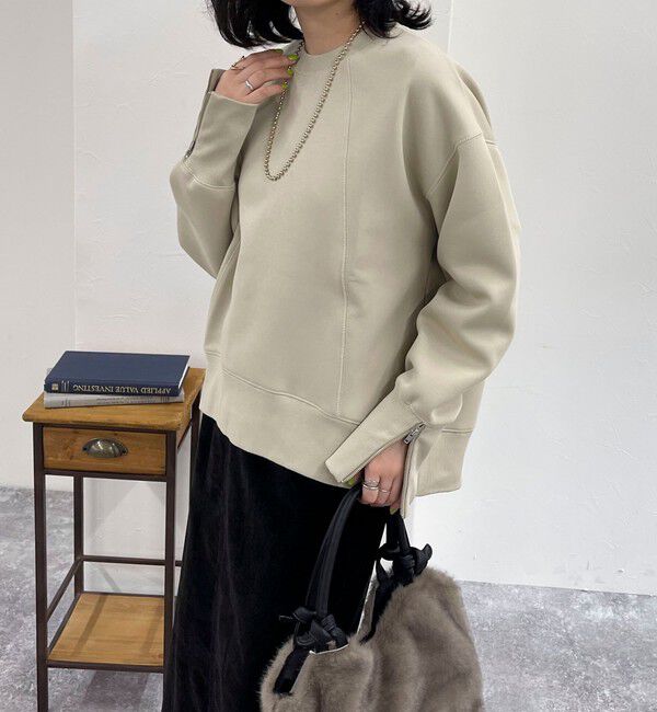 fredy emue「ダンボール袖口ZIPスウェットプルオーバー」|スウェット・ジャージ|