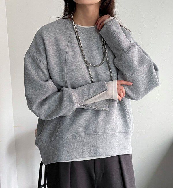 fredy emue「ダンボール袖口ZIPスウェットプルオーバー」|スウェット・ジャージ|