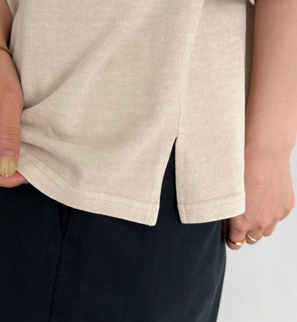 fredy emue「ピグメント刺繍クロップドTシャツ」|Tシャツ・カットソー|