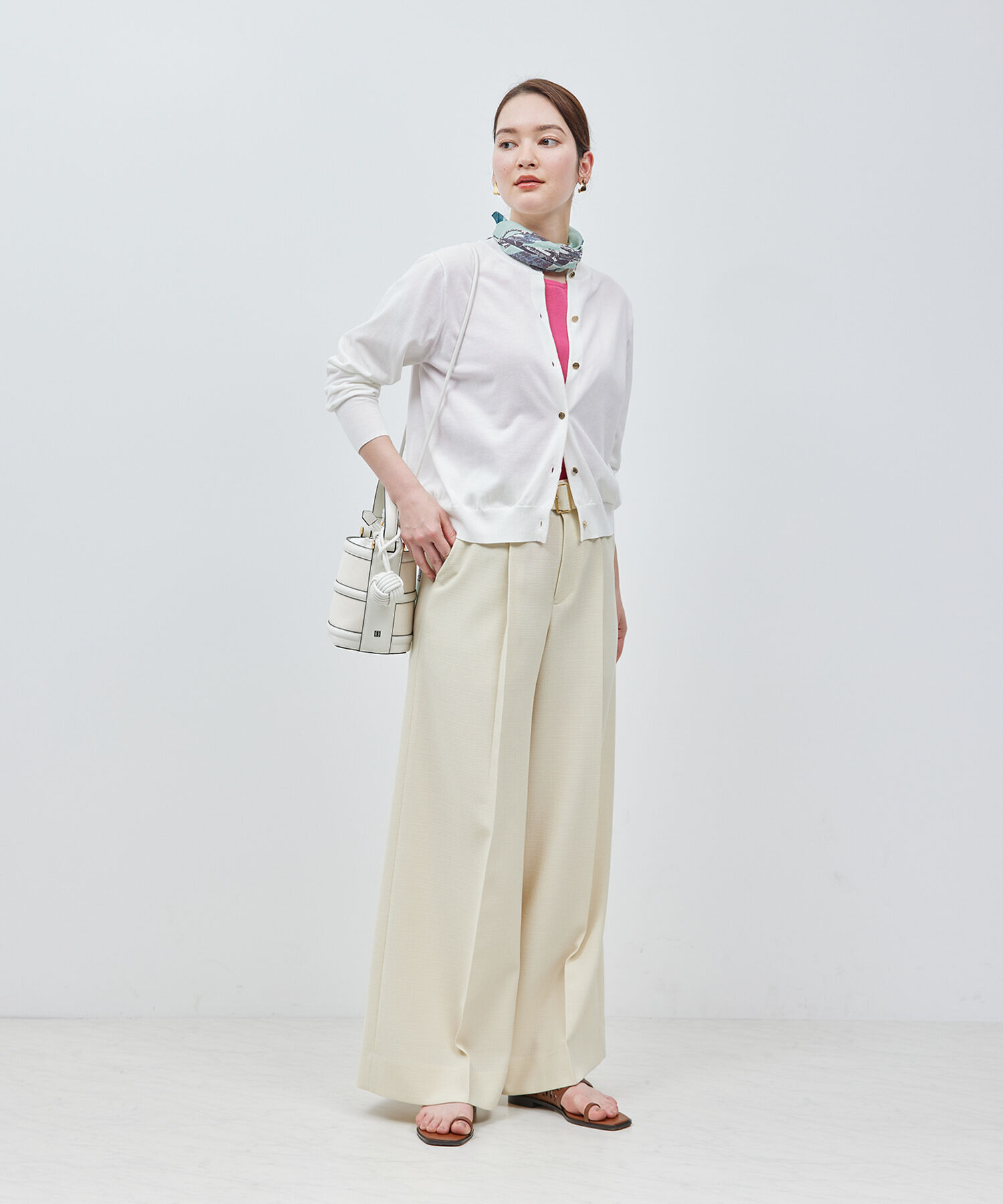 ROPE「【洗える】【接触冷感】ICE COTTONカーディガン【アンサンブル対応】【雑誌/メディア掲載】」|カーディガン|