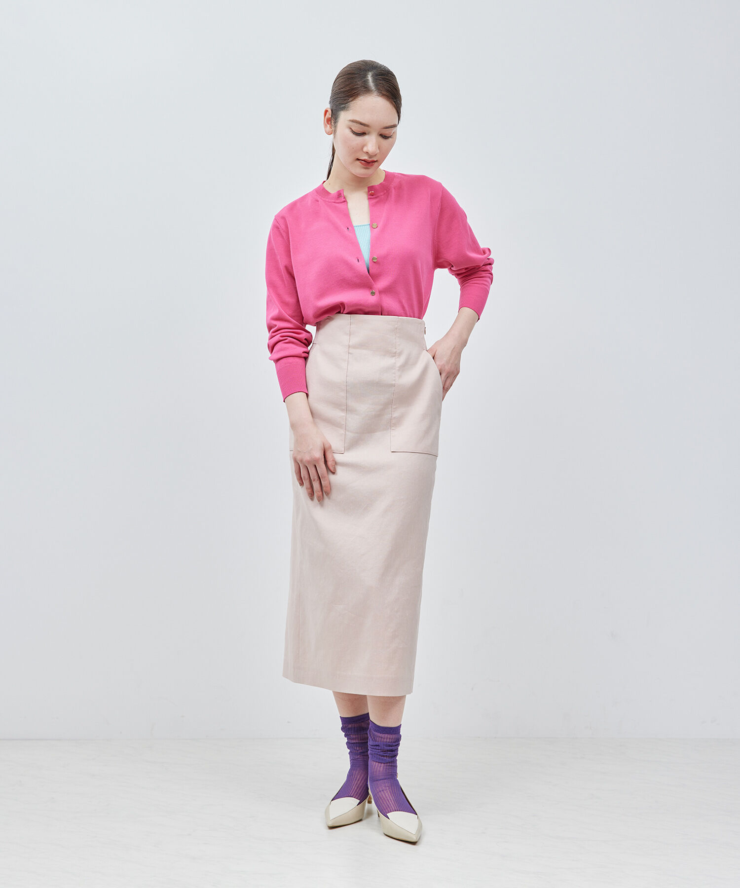 ROPE「【洗える】【接触冷感】ICE COTTONカーディガン【アンサンブル対応】【雑誌/メディア掲載】」|カーディガン|