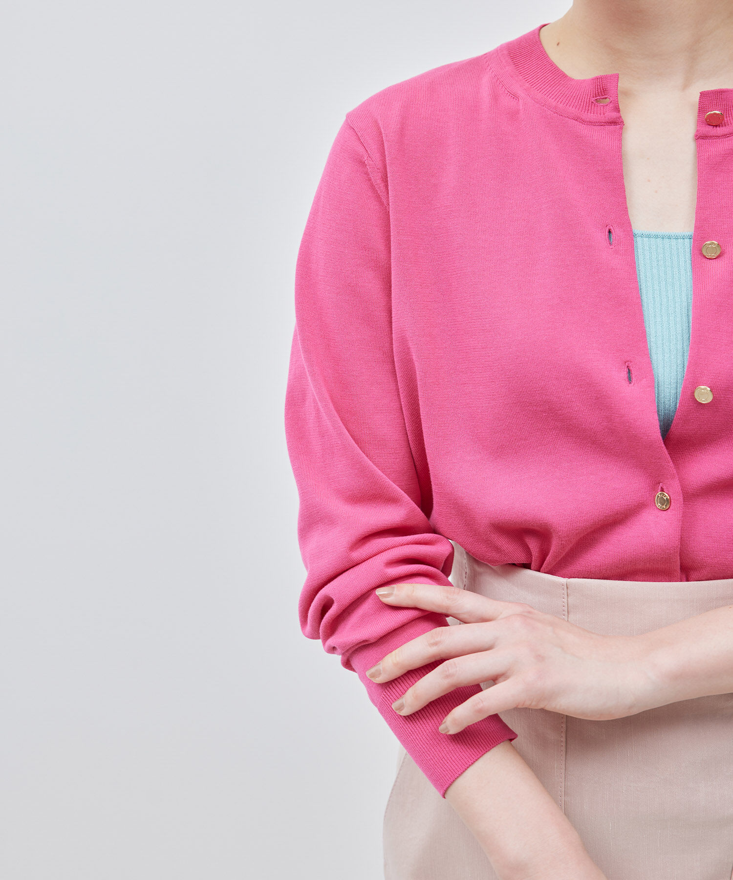 ROPE「【洗える】【接触冷感】ICE COTTONカーディガン【アンサンブル対応】【雑誌/メディア掲載】」|カーディガン|