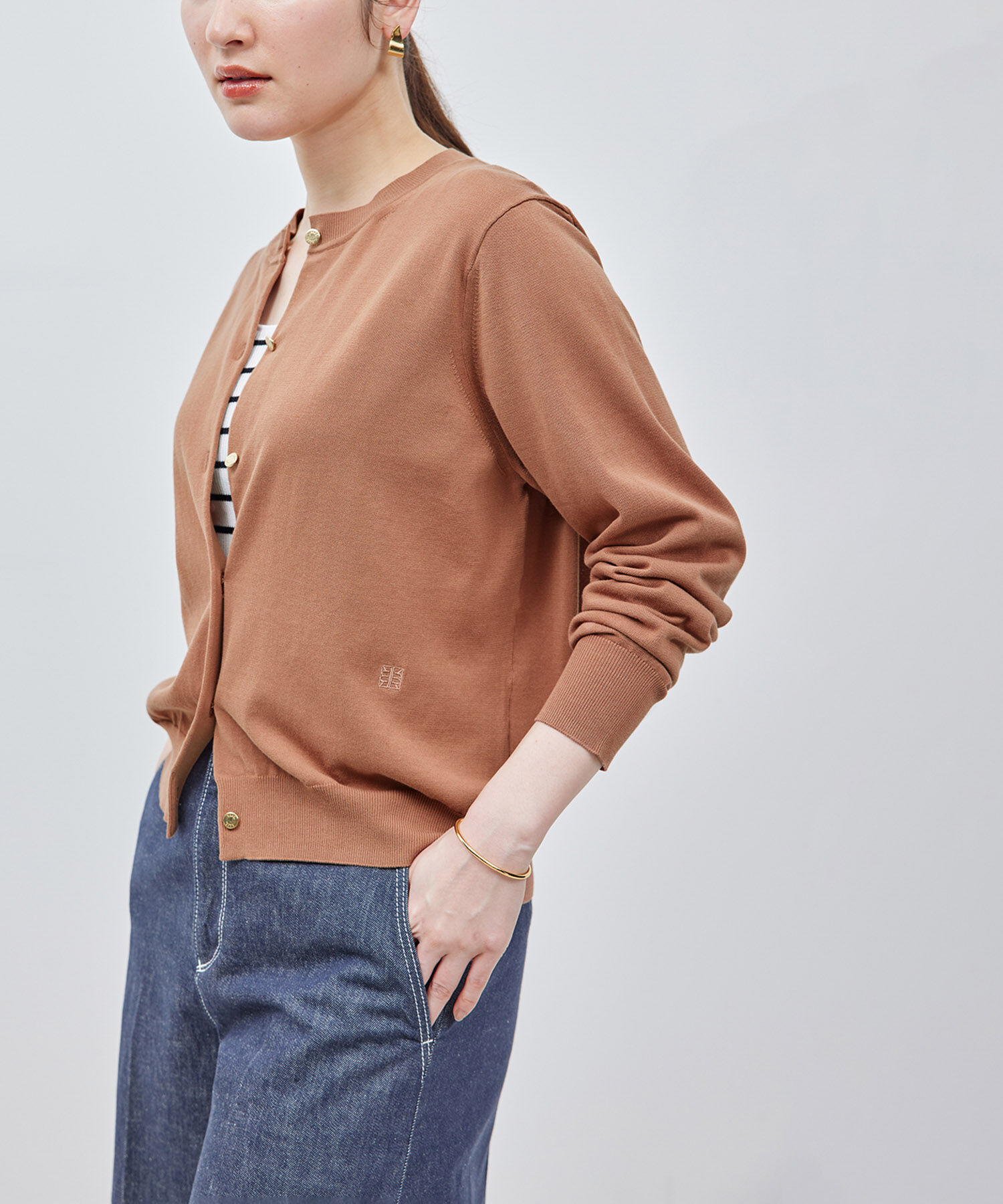 ROPE「【洗える】【接触冷感】ICE COTTONカーディガン【アンサンブル対応】【雑誌/メディア掲載】」|カーディガン|