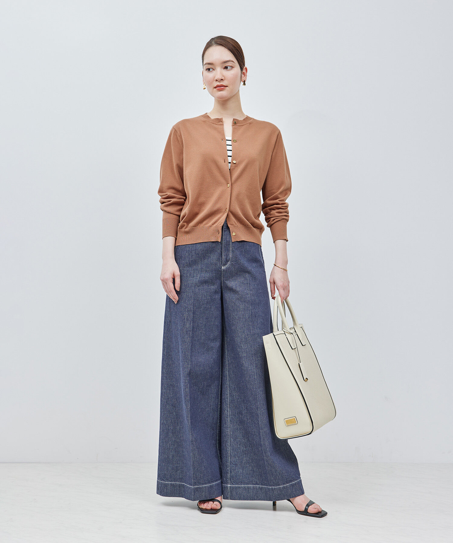 ROPE「【洗える】【接触冷感】ICE COTTONカーディガン【アンサンブル対応】【雑誌/メディア掲載】」|カーディガン|