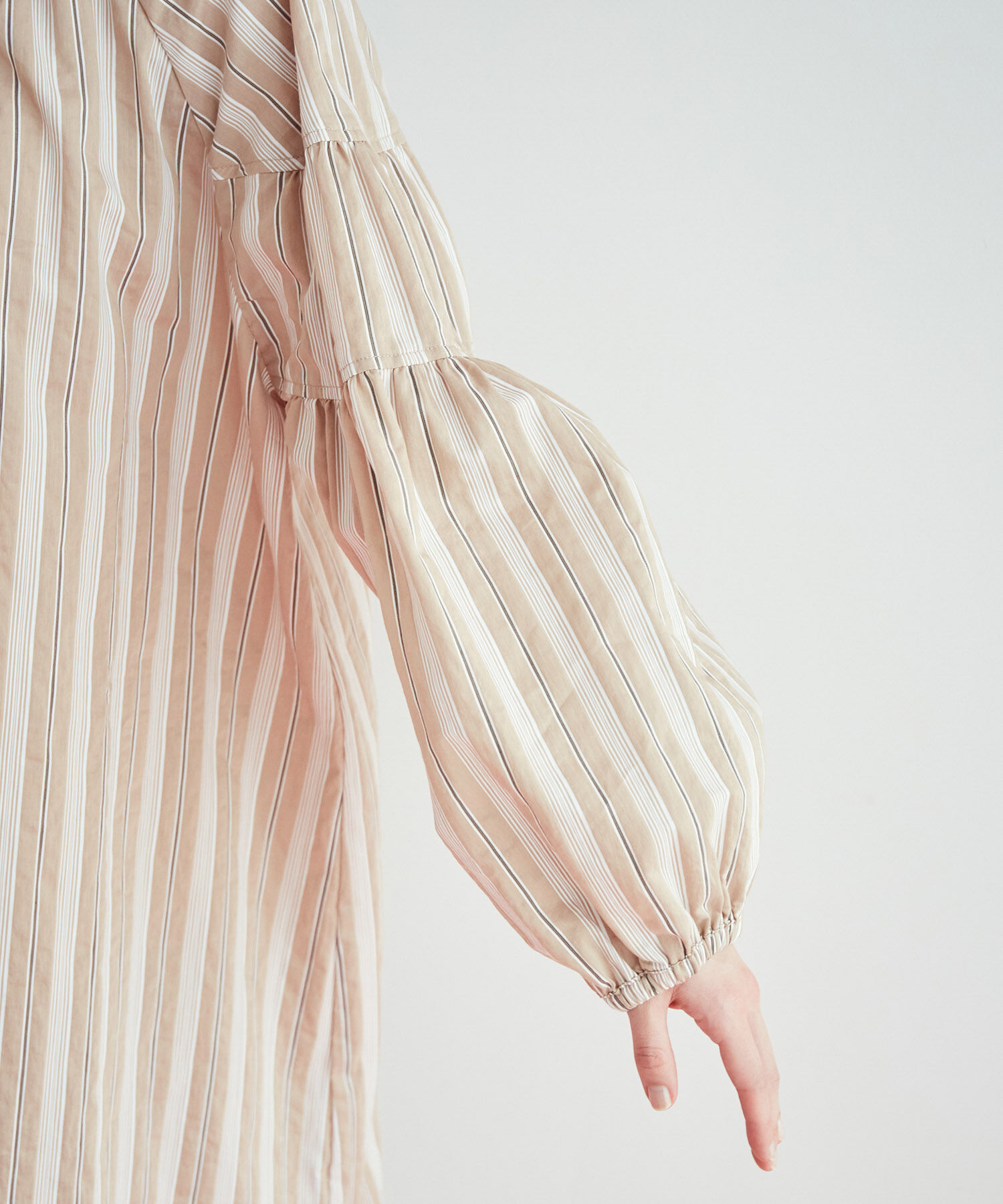 VIS「【前後2WAY】袖ボリュームマルチストライプワンピース」|その他|