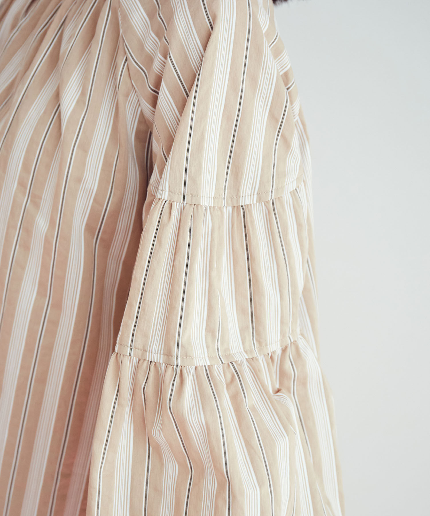 VIS「【前後2WAY】袖ボリュームマルチストライプワンピース」|その他|