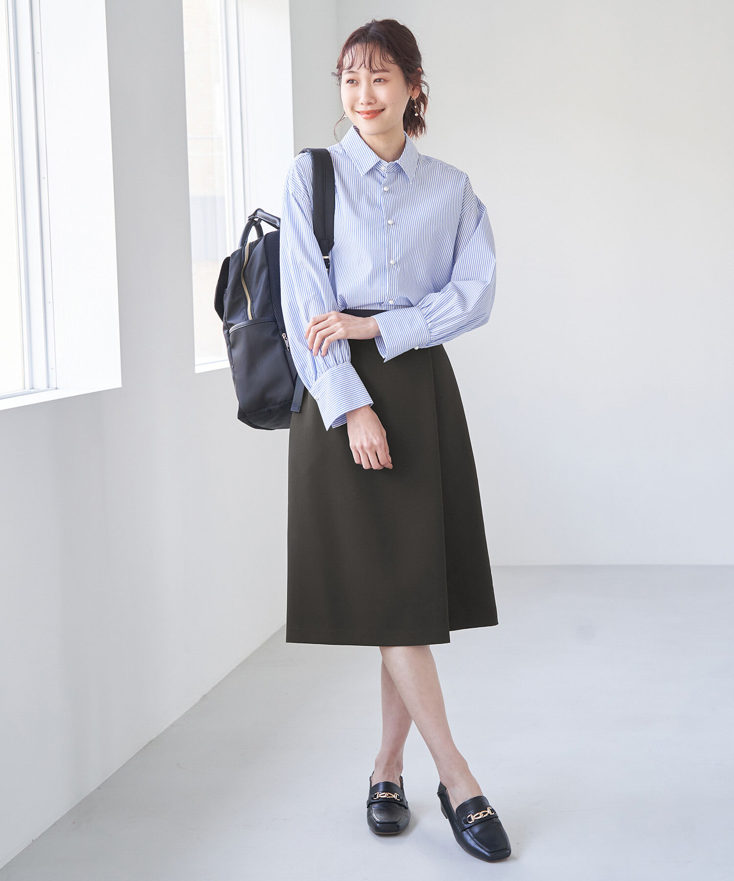 Rope&rsquo;Picnic「【360&deg;ウルトラストレッチ】【WEB限定34-42サイズ】ラップスカート」|スカート|