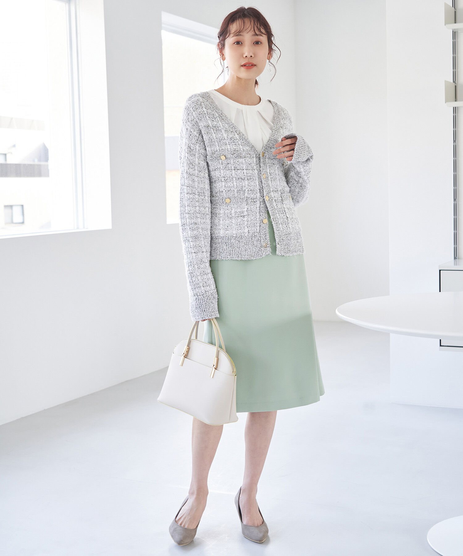 Rope&rsquo;Picnic「【360&deg;ウルトラストレッチ】【WEB限定34-42サイズ】ラップスカート」|スカート|