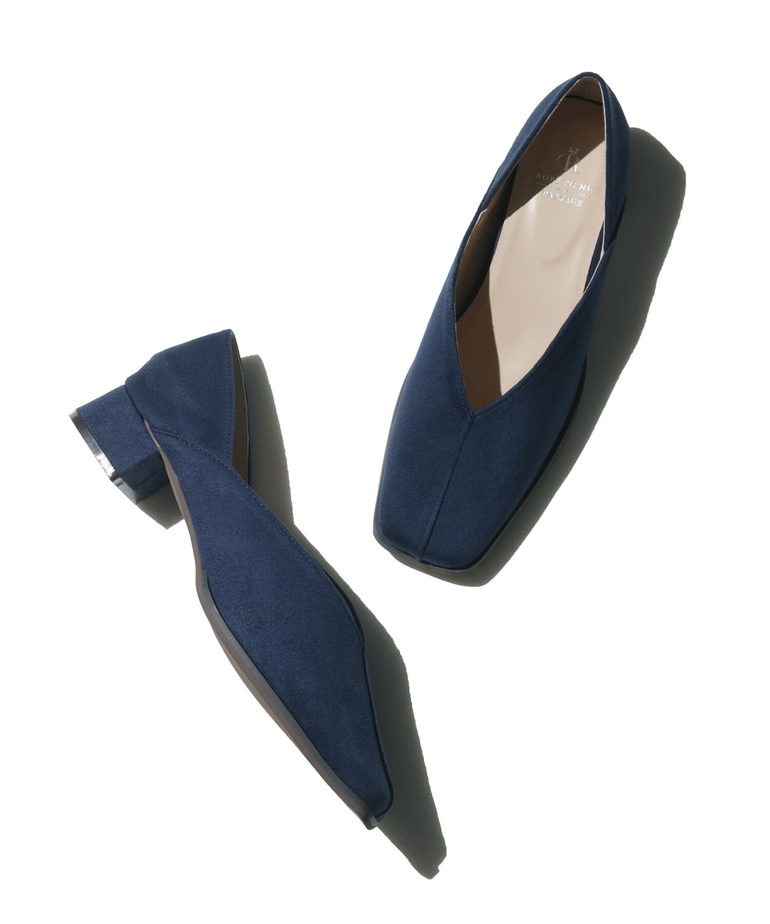 ROPE PICNIC PASSAGE「スクエアトゥセンターシーム甲深バブーシュ」|パンプス|