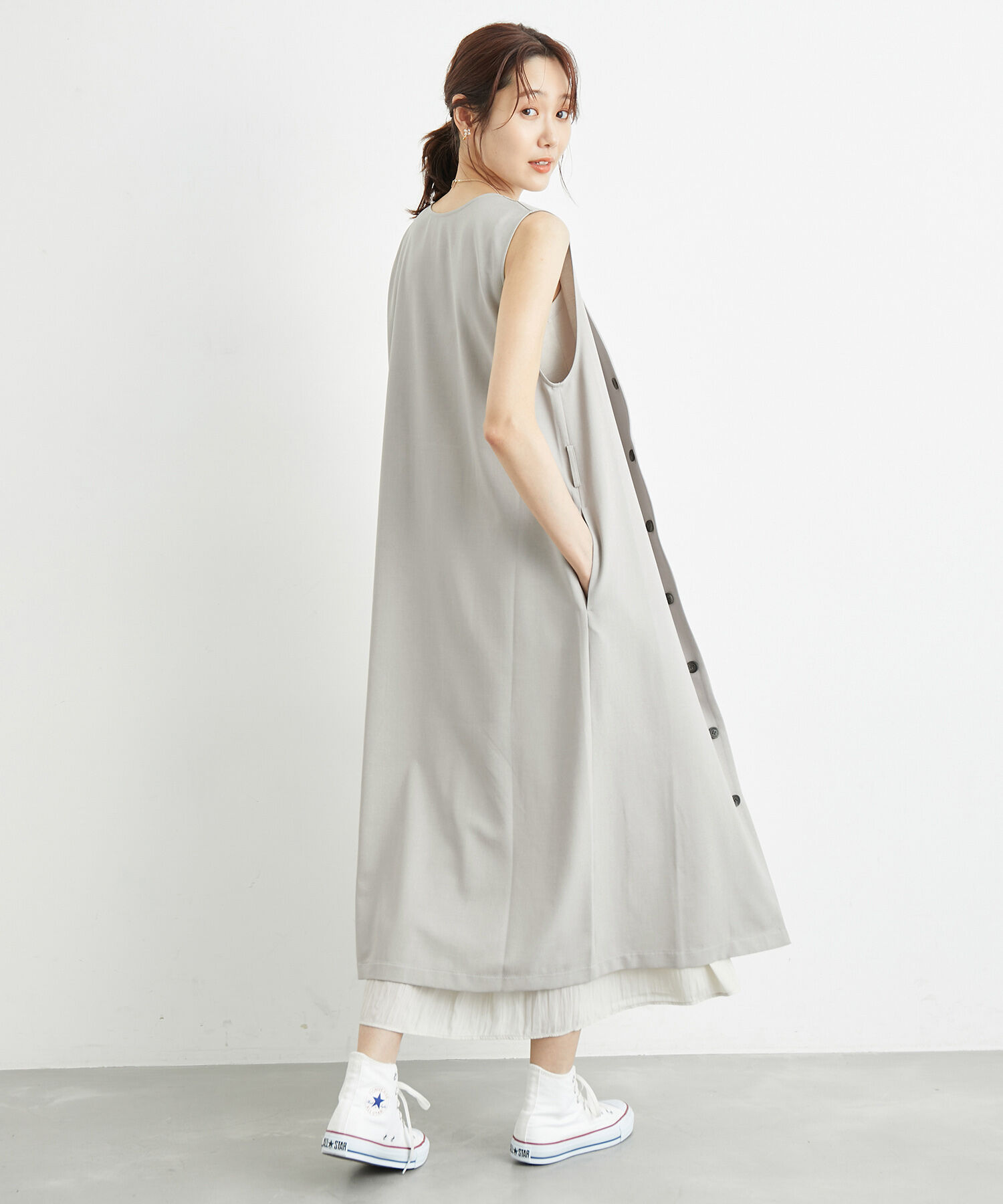 Rope&rsquo;Picnic「洗濯機OK・2WAY/ジレジャンパースカート」|ジャンパースカート|