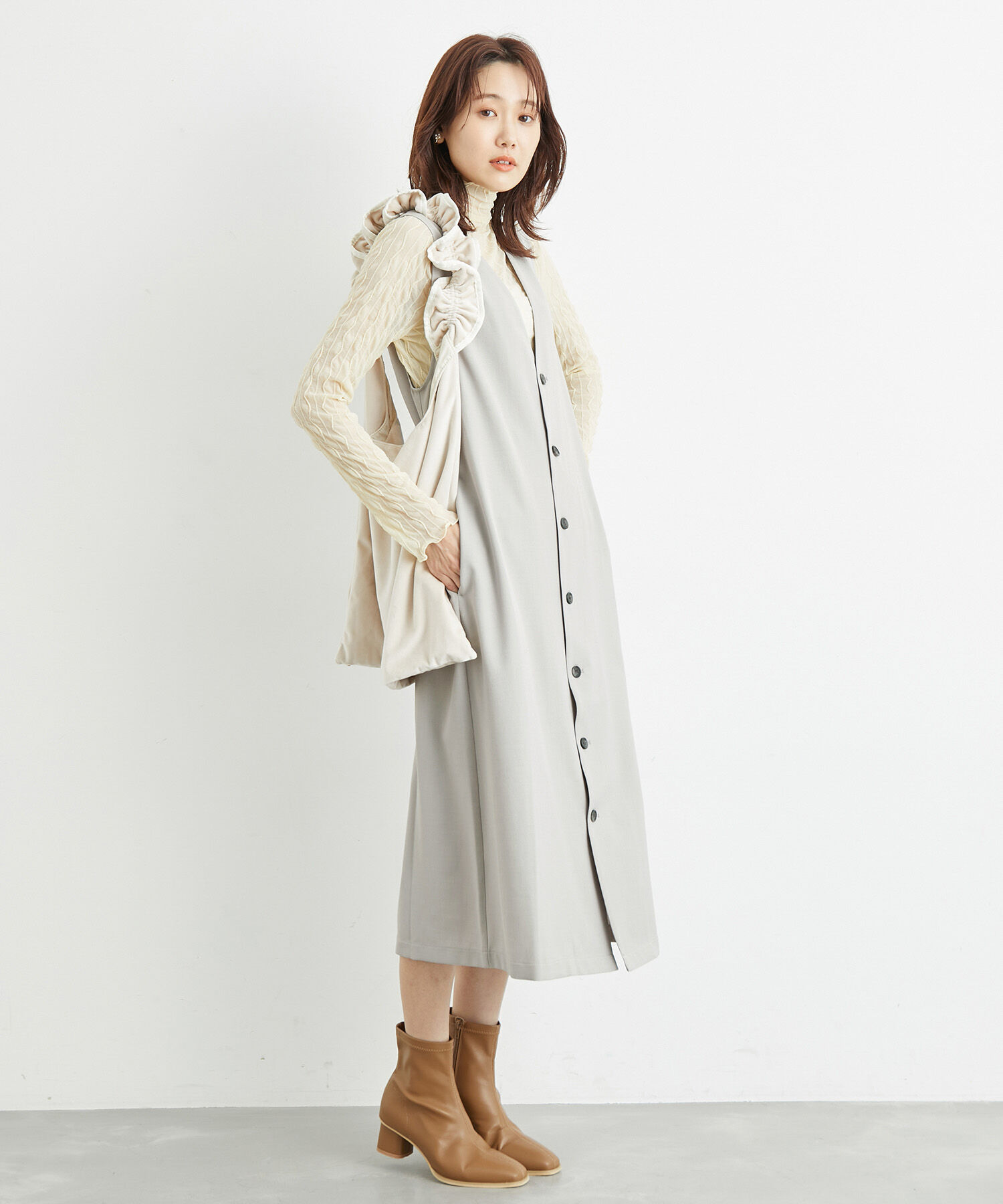 Rope&rsquo;Picnic「洗濯機OK・2WAY/ジレジャンパースカート」|ジャンパースカート|