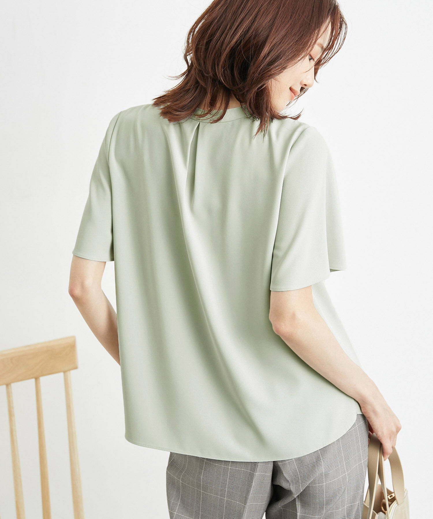 Rope&rsquo;Picnic「洗濯機OK/サラサラボウタイ風ブラウス」|シャツ・ブラウス|