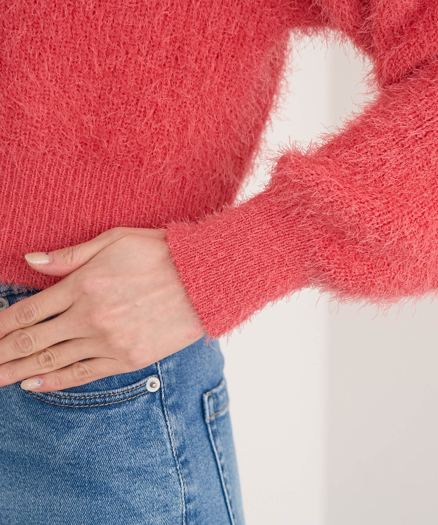 Rope&rsquo;Picnic「シャギーニットショート丈プルオーバー」|ニット・セーター|