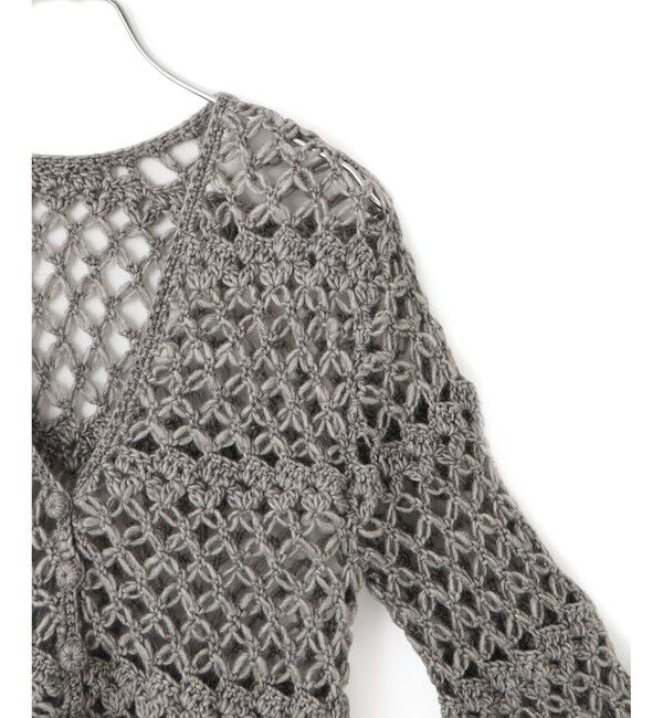 ADAM ET ROPE'「【EMOELLE】クロシェカーディガン」|カーディガン|