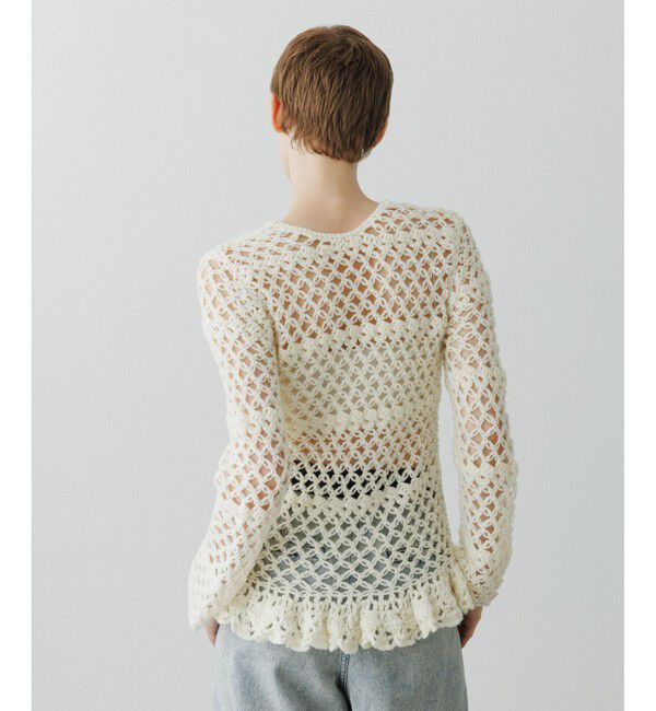 ADAM ET ROPE'「【EMOELLE】クロシェカーディガン」|カーディガン|