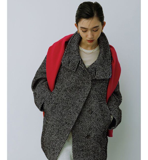 ADAM ET ROPE'「【WEB限定】スタンドカラーウールミドルコート」|その他|ブラック系(02)