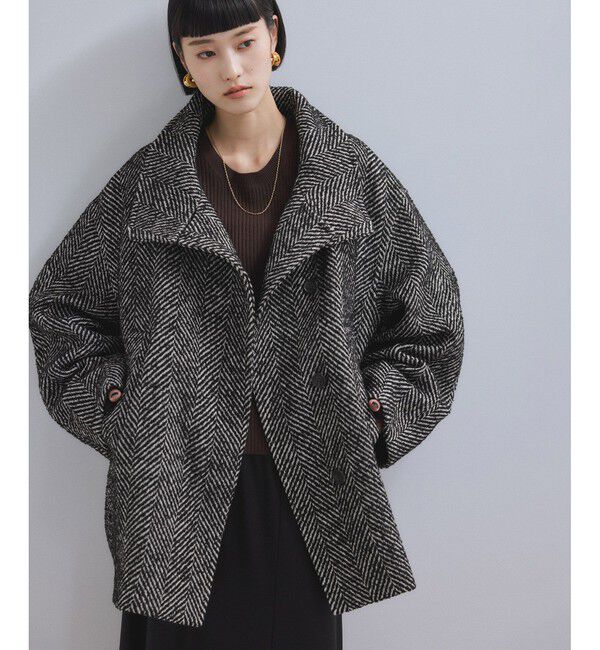 ADAM ET ROPE'「【WEB限定】スタンドカラーウールミドルコート」|その他|