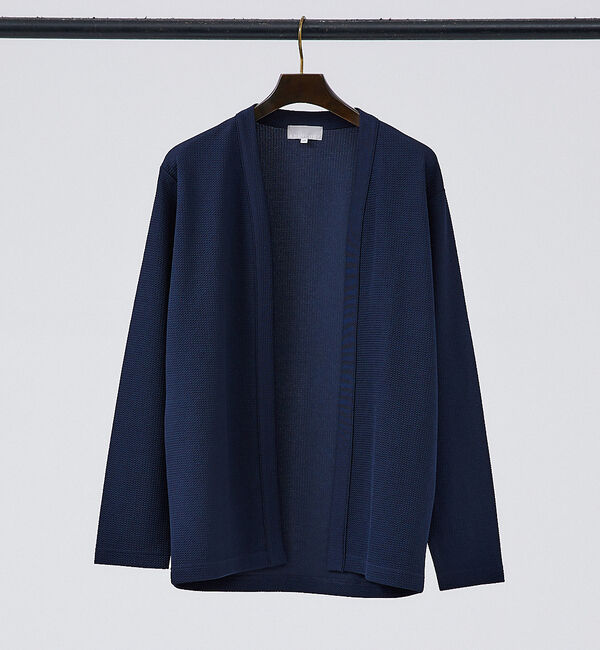 ABAHOUSE「【アンサンブル対応】フクレ ジャガード セミショール カーディガン」|カーディガン|ネイビー