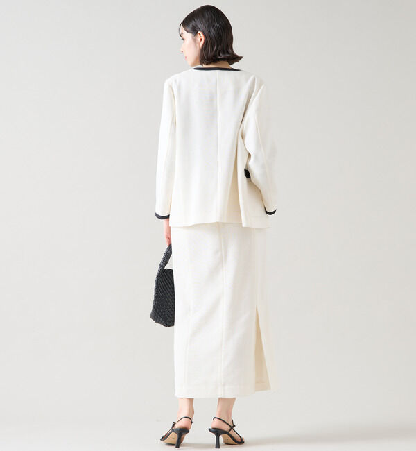 TIARA「ミニリボン付ロングタイトスカート（セットアップ可）」|スカート|