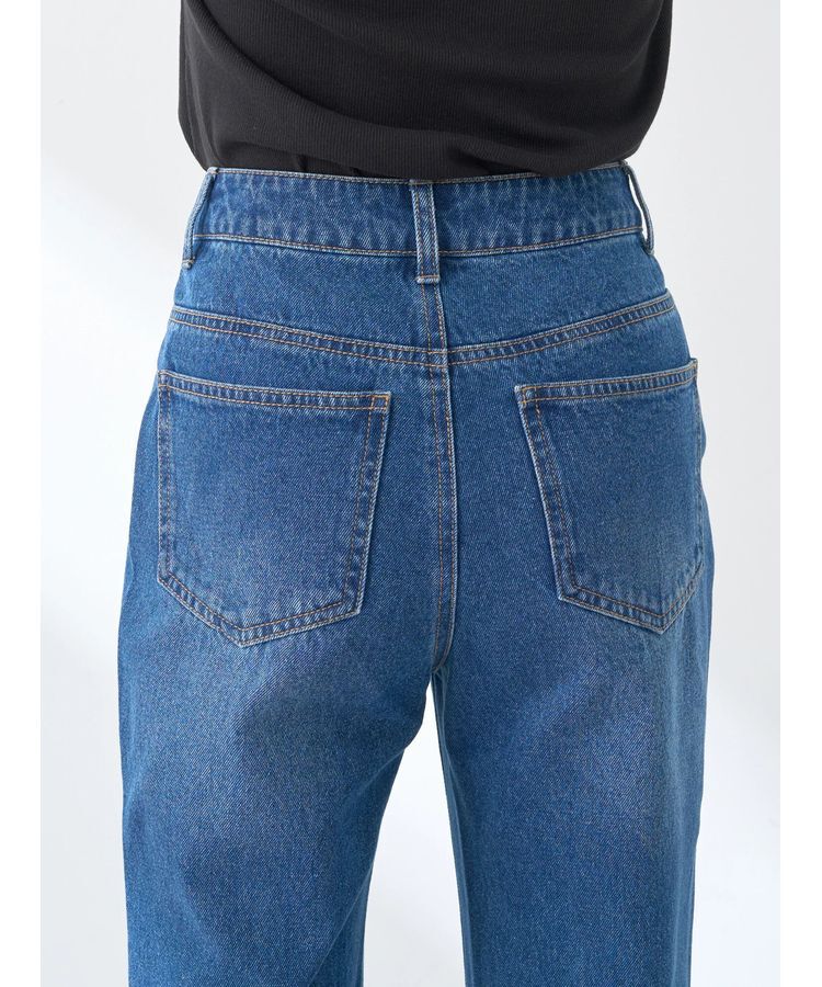 earth music&ecology「ラインストーンフレアーデニムPT」|デニム|