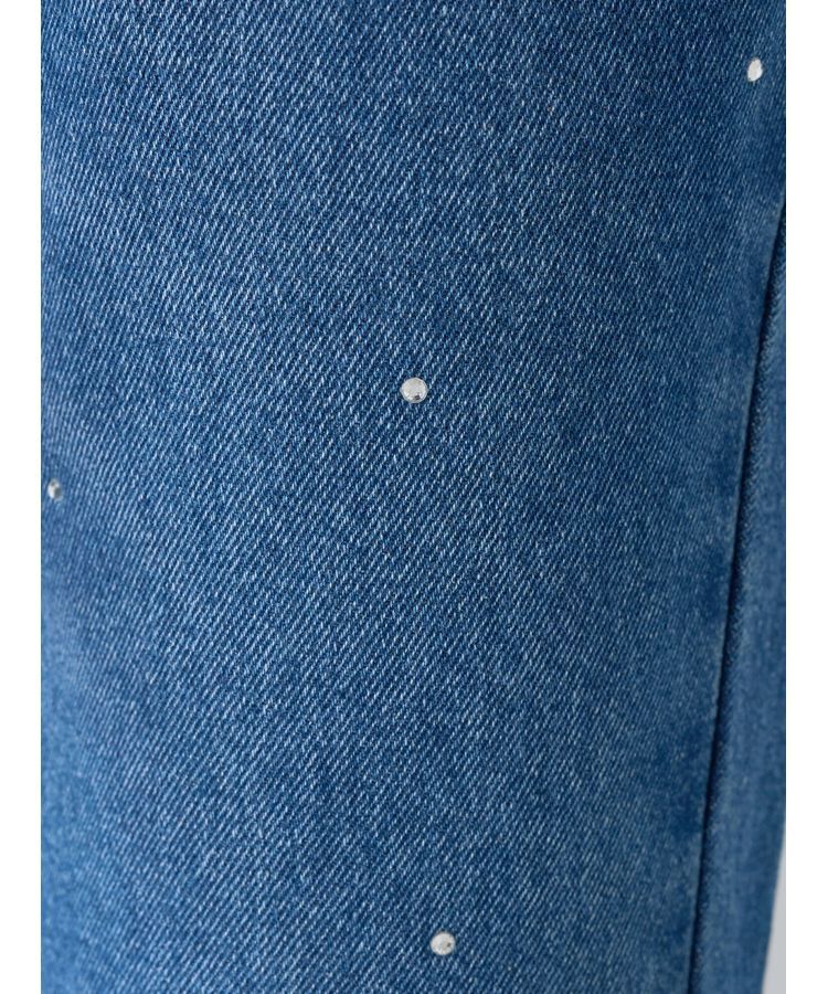 earth music&ecology「ラインストーンフレアーデニムPT」|デニム|