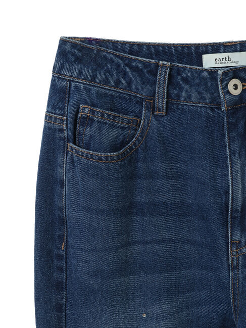 earth music&ecology「ラインストーンフレアーデニムPT」|デニム|