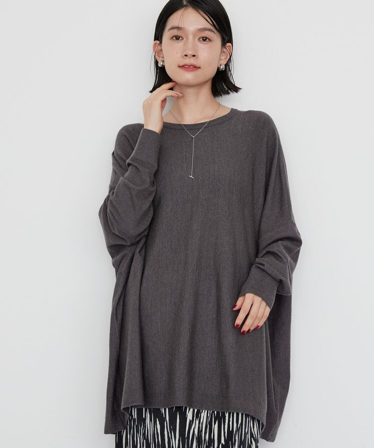 AMERICAN HOLIC「バイパチポンチョライクBIGニットプルオーバー」|ニット・セーター|