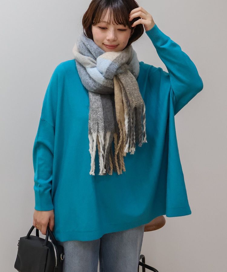 AMERICAN HOLIC「バイパチポンチョライクBIGニットプルオーバー」|ニット・セーター|