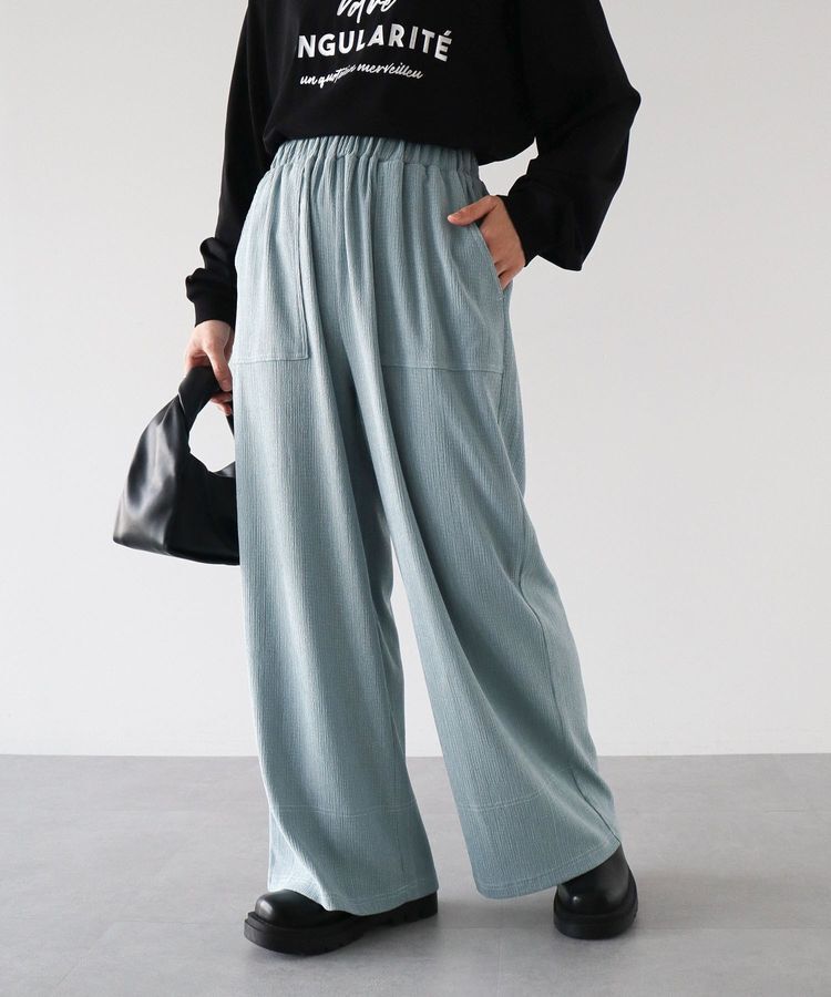 armonia「配色ステッチ楊柳イージーパンツ」|その他|Sax