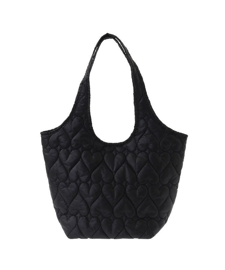 Green Parks「・QUON ハートパデットトート」|トートバッグ|Black